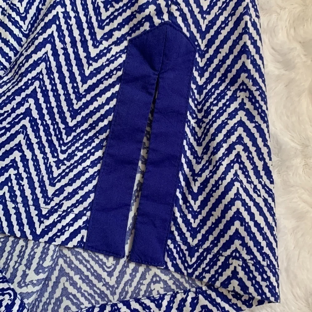 𝅺ATHLETA blue white chevron beach swim coverup tunic top